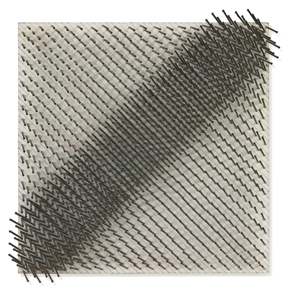 Hammering – 04 – Günther Uecker – Diagonal Structure, 1965-75