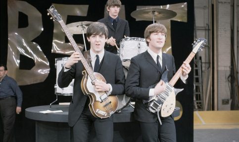 Paul McCartney and John Lennon on the set of The Ed Sullivan Show (AP )