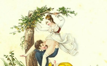 Erotic engravings from a poem celebrating sex, 1825