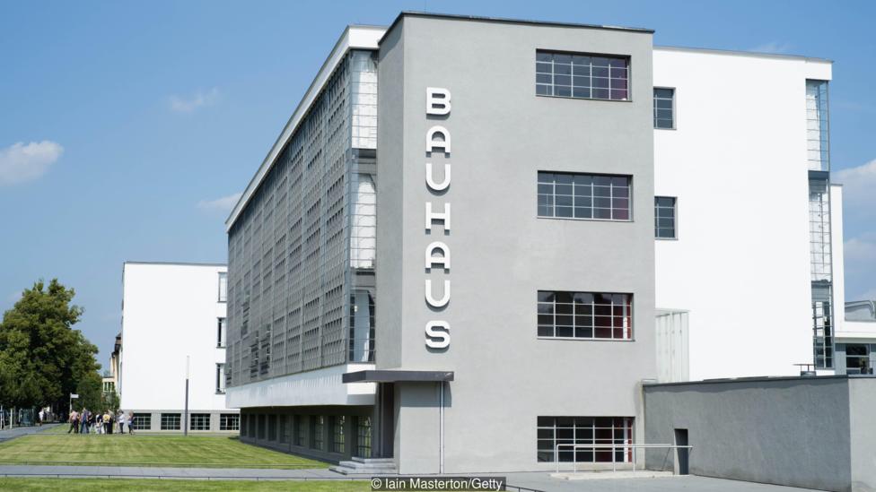 Bauhaus Building and architecture school designed by Walter Gropius in Dessau-Rosslau Germany